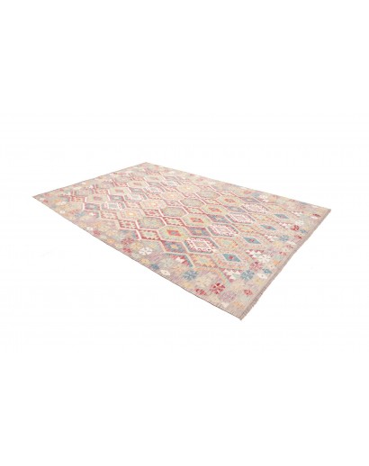 Tappeto Kilim Afghanistan beige bianco 208x303
