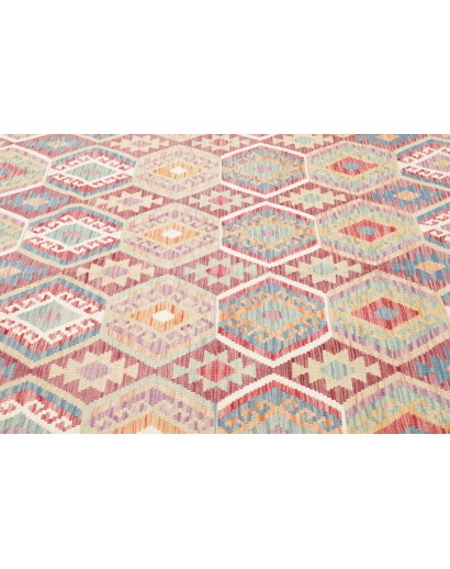 Tappeto Kilim Afghanistan beige bianco 208x303