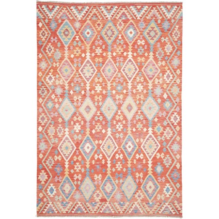 Tappeto Kilim Afghanistan marrone bianco 204x304