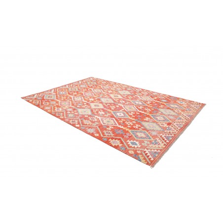 Tappeto Kilim Afghanistan marrone bianco 204x304