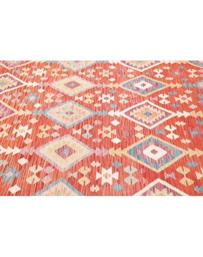 Tappeto Kilim Afghanistan marrone bianco 204x304