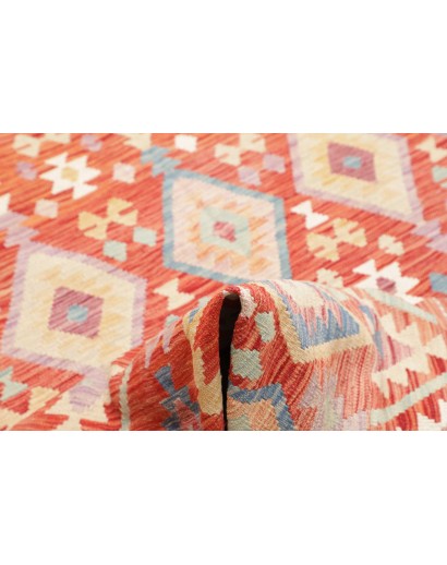 Tappeto Kilim Afghanistan marrone bianco 204x304