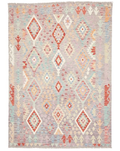 Tappeto Kilim Afghanistan beige rosso 170x240