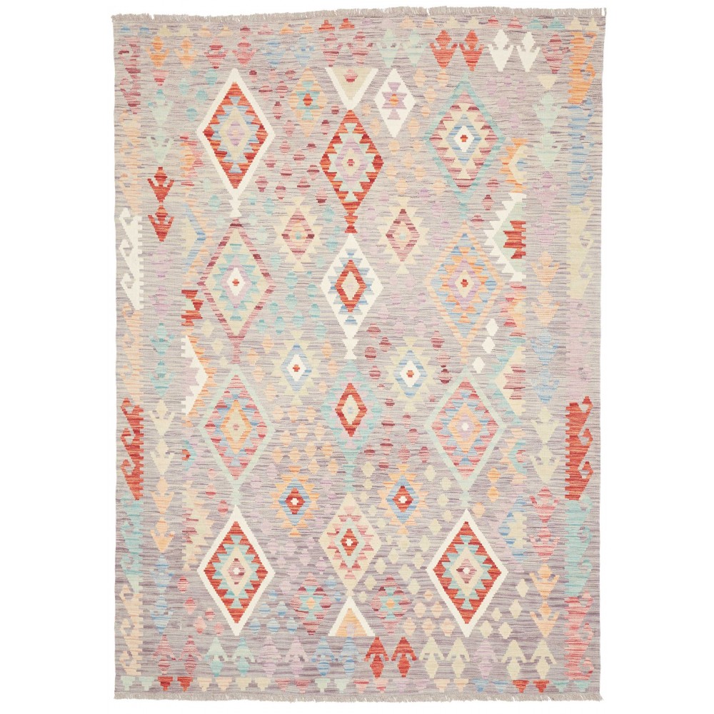 Tappeto Kilim Afghanistan beige rosso 170x240