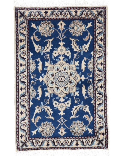Tappeto Nain Kashmar Persia bianco grigio 60x90