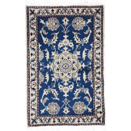 Tappeto Nain Kashmar Persia bianco grigio 60x90