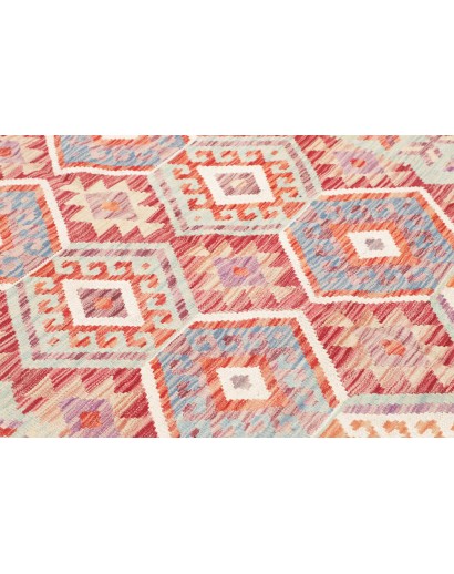Tappeto Kilim Afghanistan bianco rosso 168x235