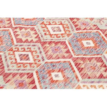 Tappeto Kilim Afghanistan bianco rosso 168x235