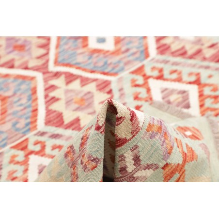 Tappeto Kilim Afghanistan bianco rosso 168x235