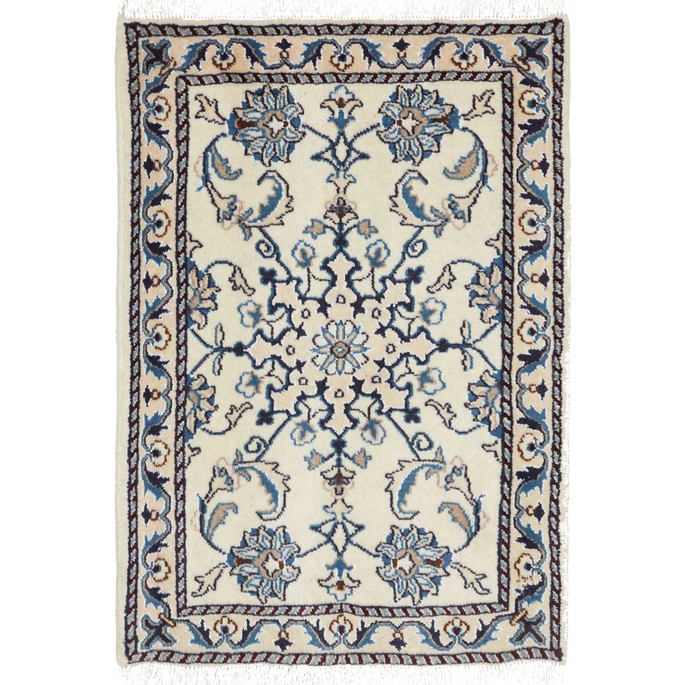 Tappeto Nain Kashmar Persia beige grigio 60x90 Tappeto Nain Kashmar Persia beige grigio 60x90