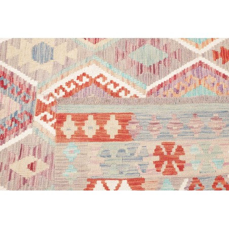 Tappeto Kilim Afghanistan bianco rosso 183x246
