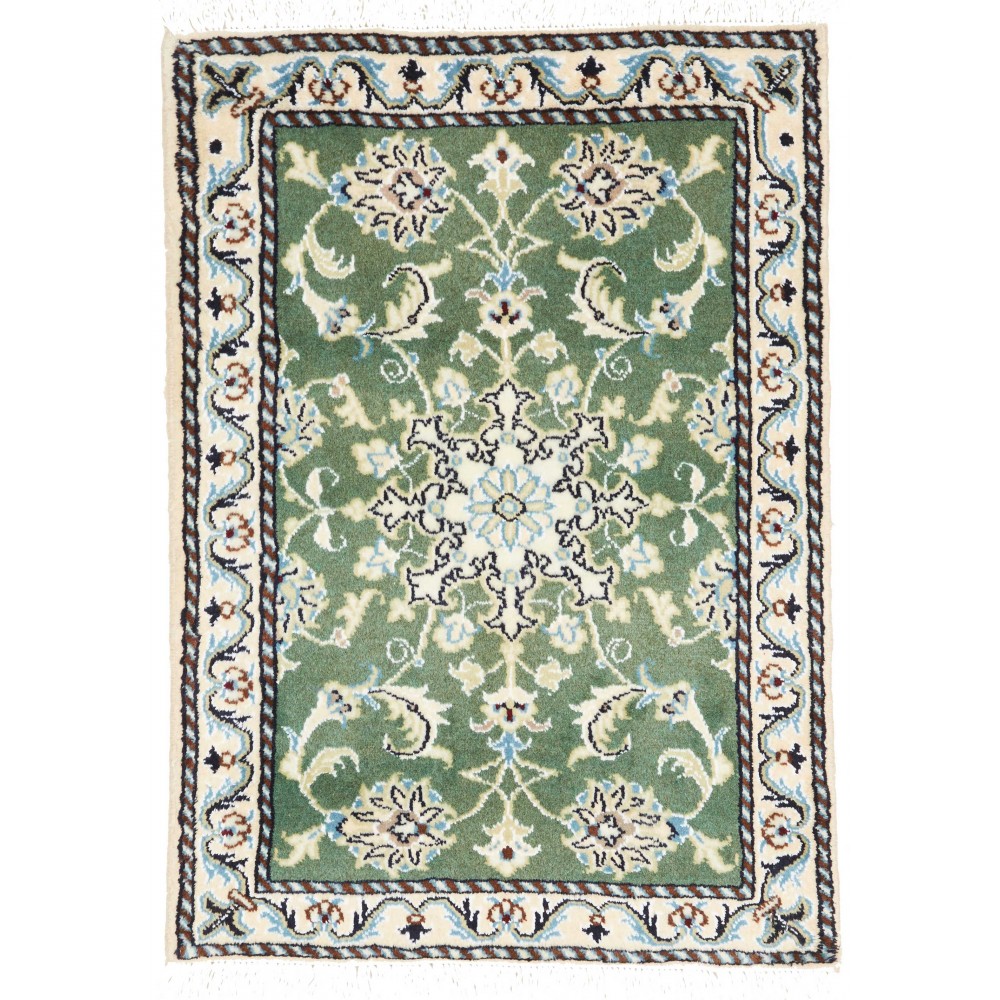 Tappeto Nain Kashmar Persia bianco grigio 60x90 Tappeto Nain Kashmar Persia bianco grigio 60x90