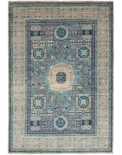 Tappeto Mamlouk Pakistan grigio bianco 153x215