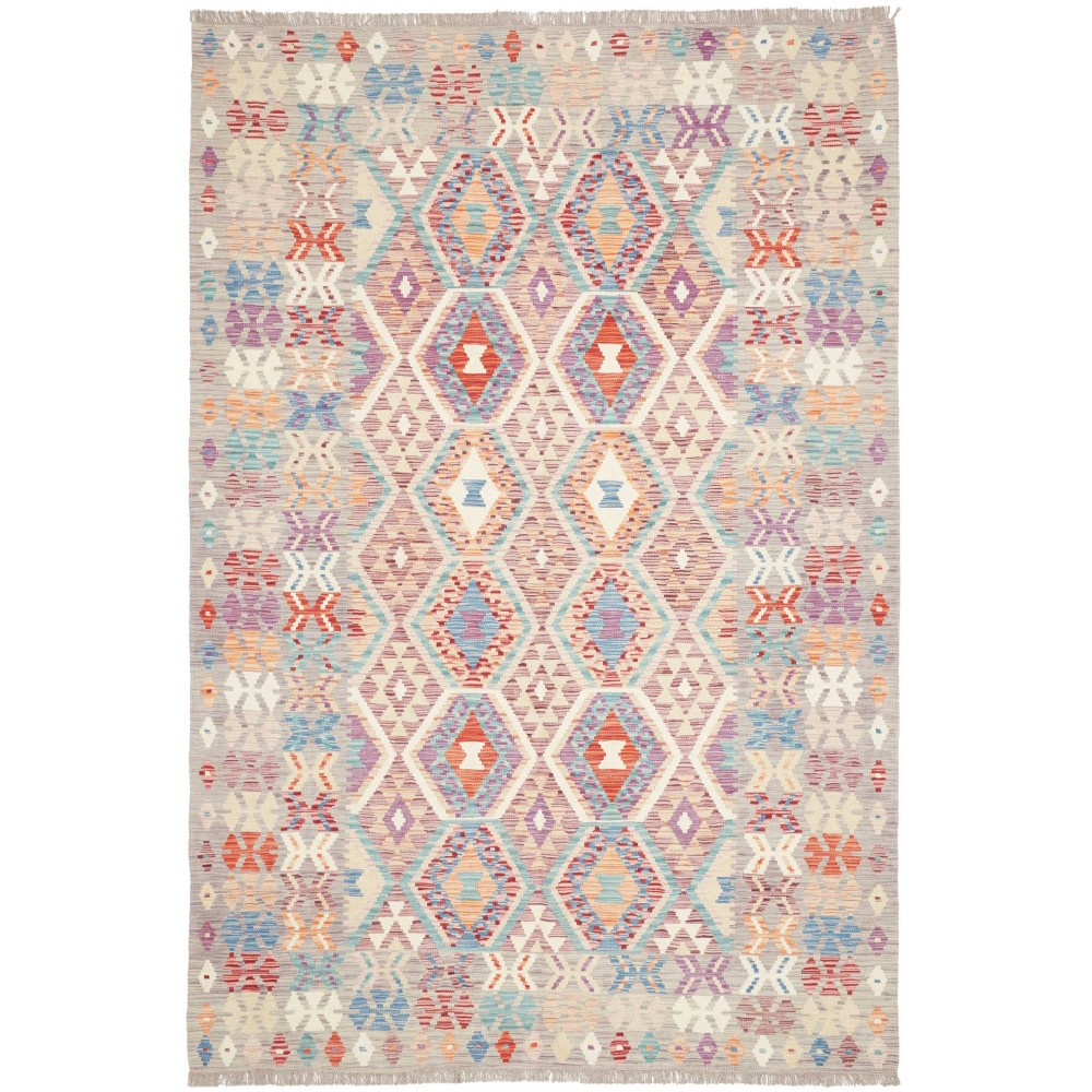 Tappeto Kilim Afghanistan beige bianco 167x248