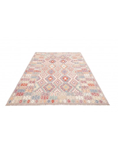 Tappeto Kilim Afghanistan beige bianco 167x248