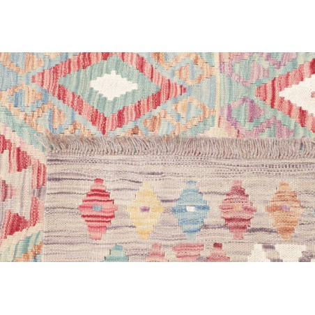 Tappeto Kilim Afghanistan bianco rosso 178x251