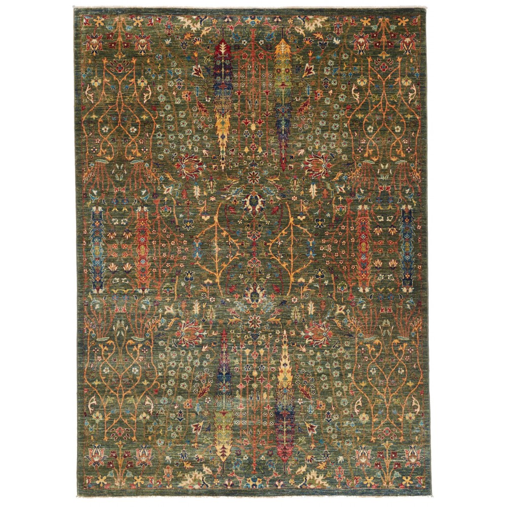 Tappeto Shahi Fine Pakistan verde marrone 171x238 Tappeto Shahi Fine Pakistan verde marrone 171x238