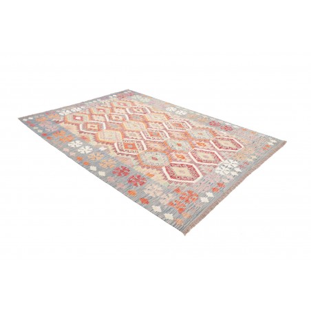 Tappeto Kilim Afghanistan bianco marrone 178x256