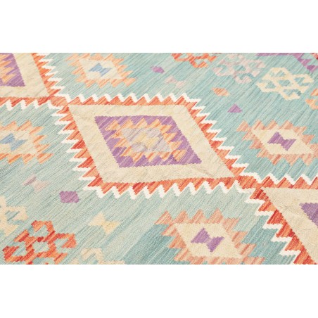 Tappeto Kilim Afghanistan bianco azzurro 176x255