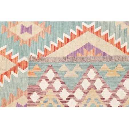 Tappeto Kilim Afghanistan bianco azzurro 176x255