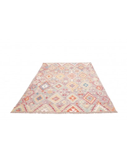 Tappeto Kilim Afghanistan bianco beige 173x240