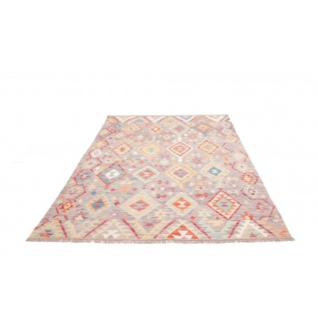 Tappeto Kilim Afghanistan bianco beige 173x240