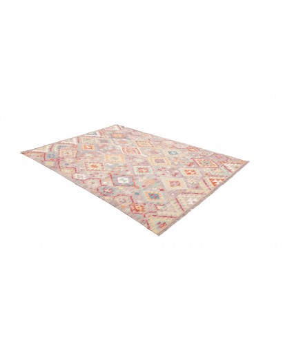 Tappeto Kilim Afghanistan bianco beige 173x240