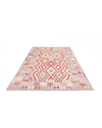 Tappeto Kilim Afghanistan beige bianco 176x253