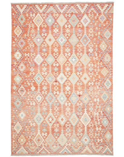 Tappeto Kilim Afghanistan marrone giallo 203x299