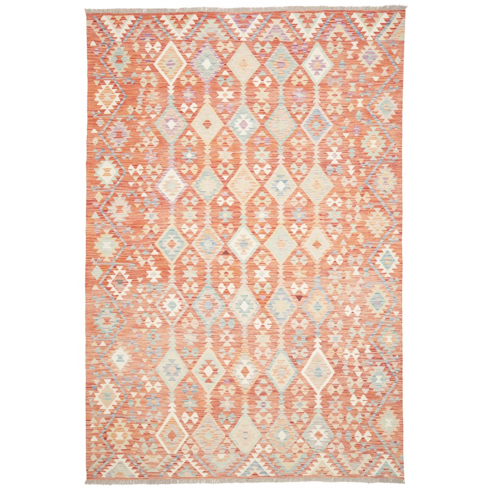 Tappeto Kilim Afghanistan marrone giallo 203x299