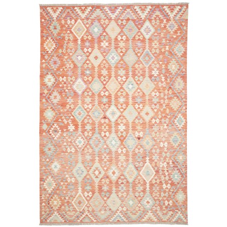 Tappeto Kilim Afghanistan marrone giallo 203x299