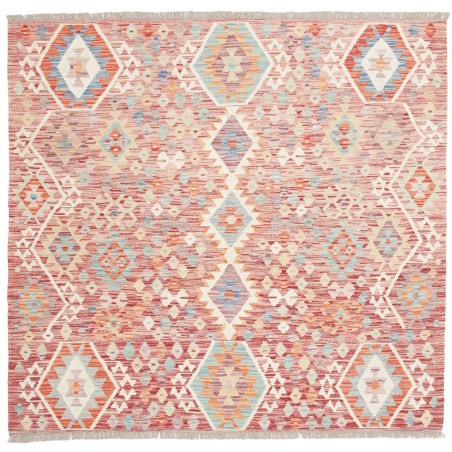 Tappeto Kilim Afghanistan giallo marrone 159x152