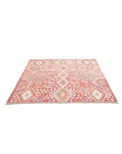 Tappeto Kilim Afghanistan giallo marrone 159x152