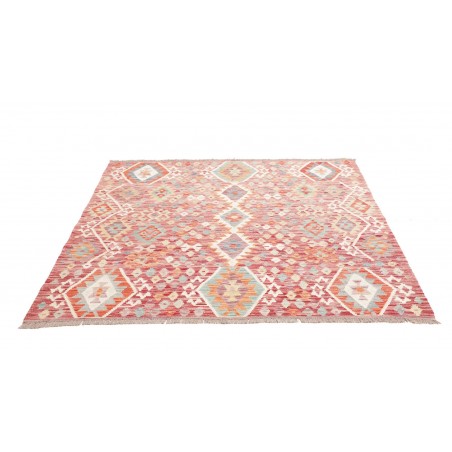 Tappeto Kilim Afghanistan giallo marrone 159x152