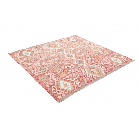 Tappeto Kilim Afghanistan giallo marrone 159x152