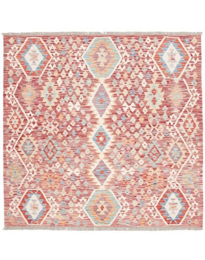Tappeto Kilim Afghanistan bianco marrone 158x152