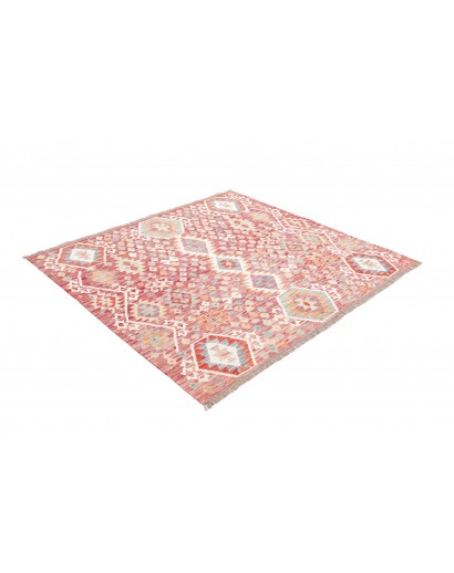 Tappeto Kilim Afghanistan bianco marrone 158x152