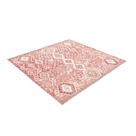 Tappeto Kilim Afghanistan bianco marrone 158x152