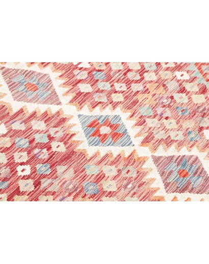 Tappeto Kilim Afghanistan bianco marrone 158x152