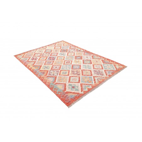 Tappeto Kilim Afghanistan bianco arancione 150x204