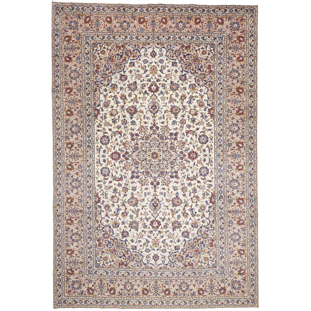 Tappeto Kashan Persia beige marrone 243x363 Tappeto Kashan Persia beige marrone 243x363