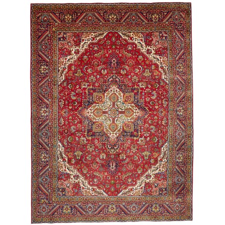 Tappeto Tabriz Persia marrone giallo 250x338