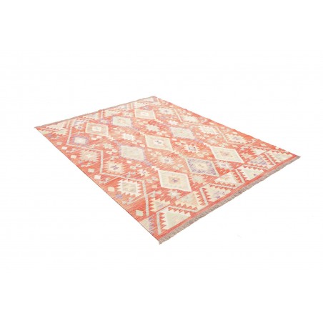 Tappeto Kilim Afghanistan giallo rosso 158x198