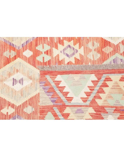 Tappeto Kilim Afghanistan giallo rosso 158x198