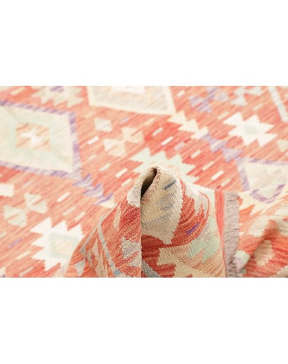 Tappeto Kilim Afghanistan giallo rosso 158x198