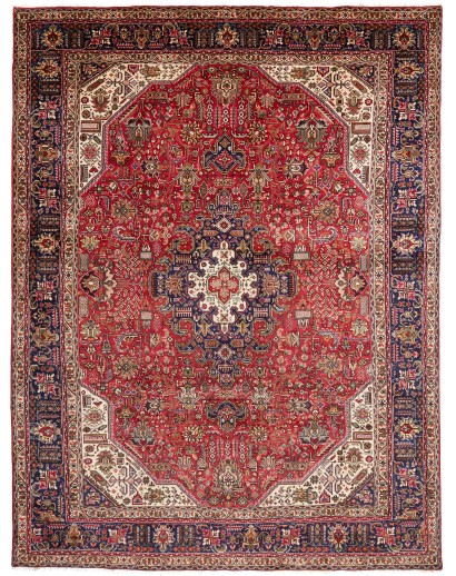 Tappeto Tabriz Persia marrone giallo 255x333