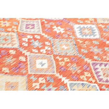 Tappeto Kilim Afghanistan marrone rosso 203x205