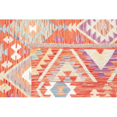Tappeto Kilim Afghanistan marrone rosso 203x205