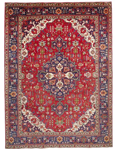 Tappeto Tabriz Persia marrone giallo 250x340