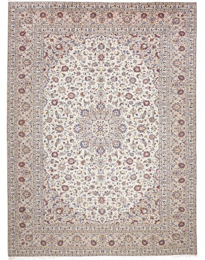Tappeto Kashan Persia bianco grigio 295x395
